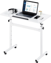 VEVOR Standing Desk, Adjustable Height Mobile Stand Up Desk 360° Tilting Desktop, 32 x 16 in Small Computer Sit Stand Rolling Workstation w/ Hook, Lockable Casters, 55.1 lbs Capacity for Home Office