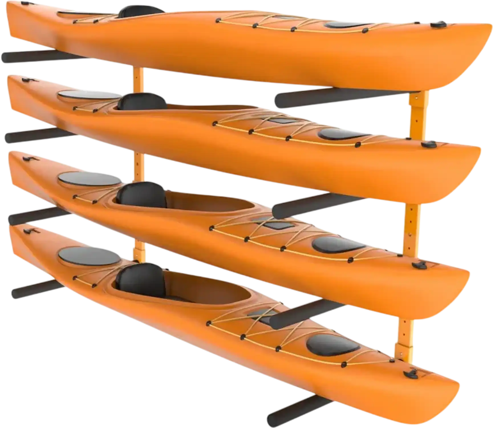 Vevor Wall Kayak Storage Rack 4-Capacity Wall Mounted Holders New