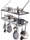 VEVOR Pot Rack Wall Mounted, 30 inch Pot and Pan Hanging Rack, Pot and Pan Hanger with 12 S Hooks, 55 lbs Loading Weight, Ideal for Pans, Utensils, Cookware in Kitchen