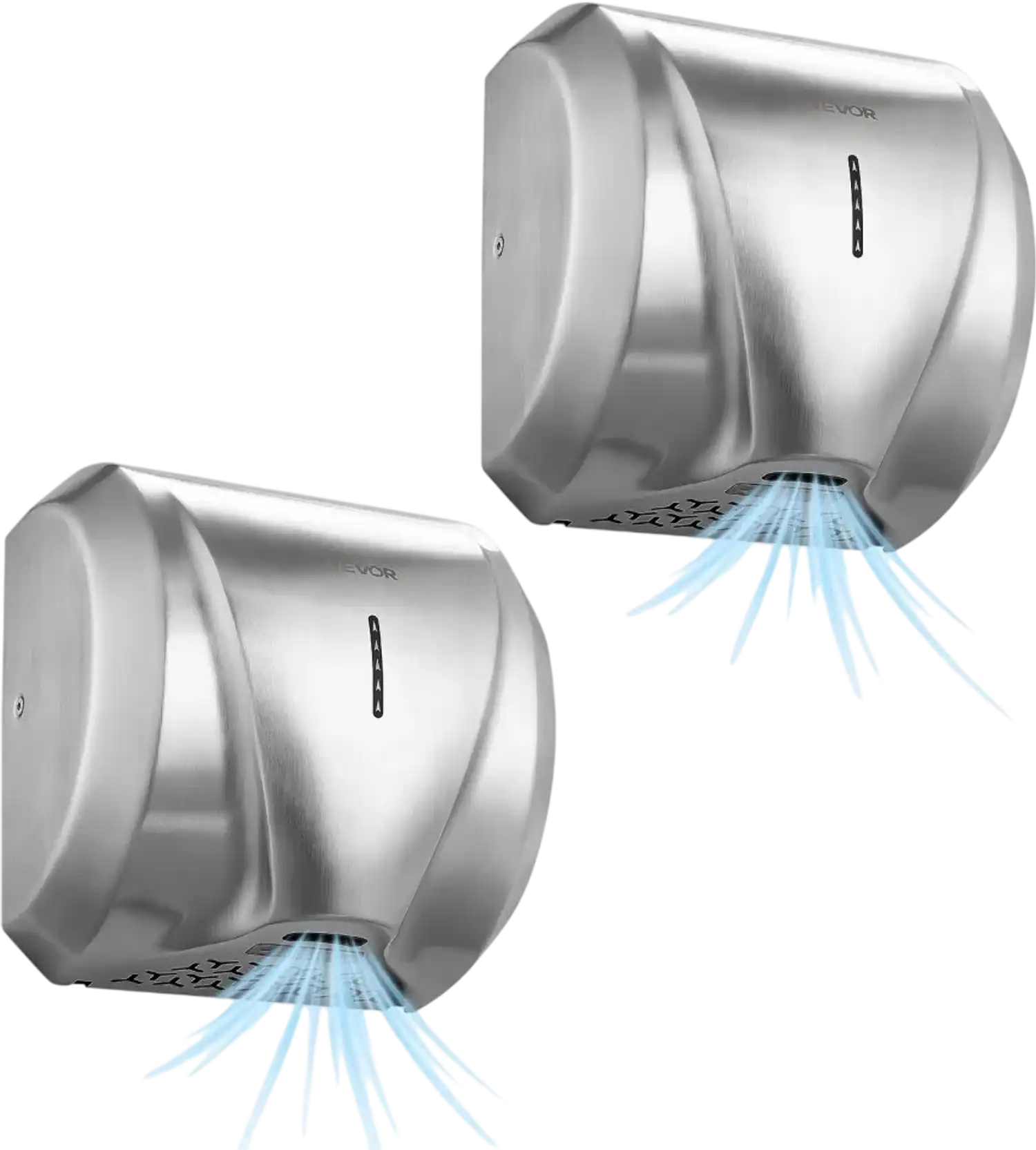 Vevor Hand Dryer 2-Pack 1800W Automatic High-Speed HEPA Filter Brushed Stainless Steel New