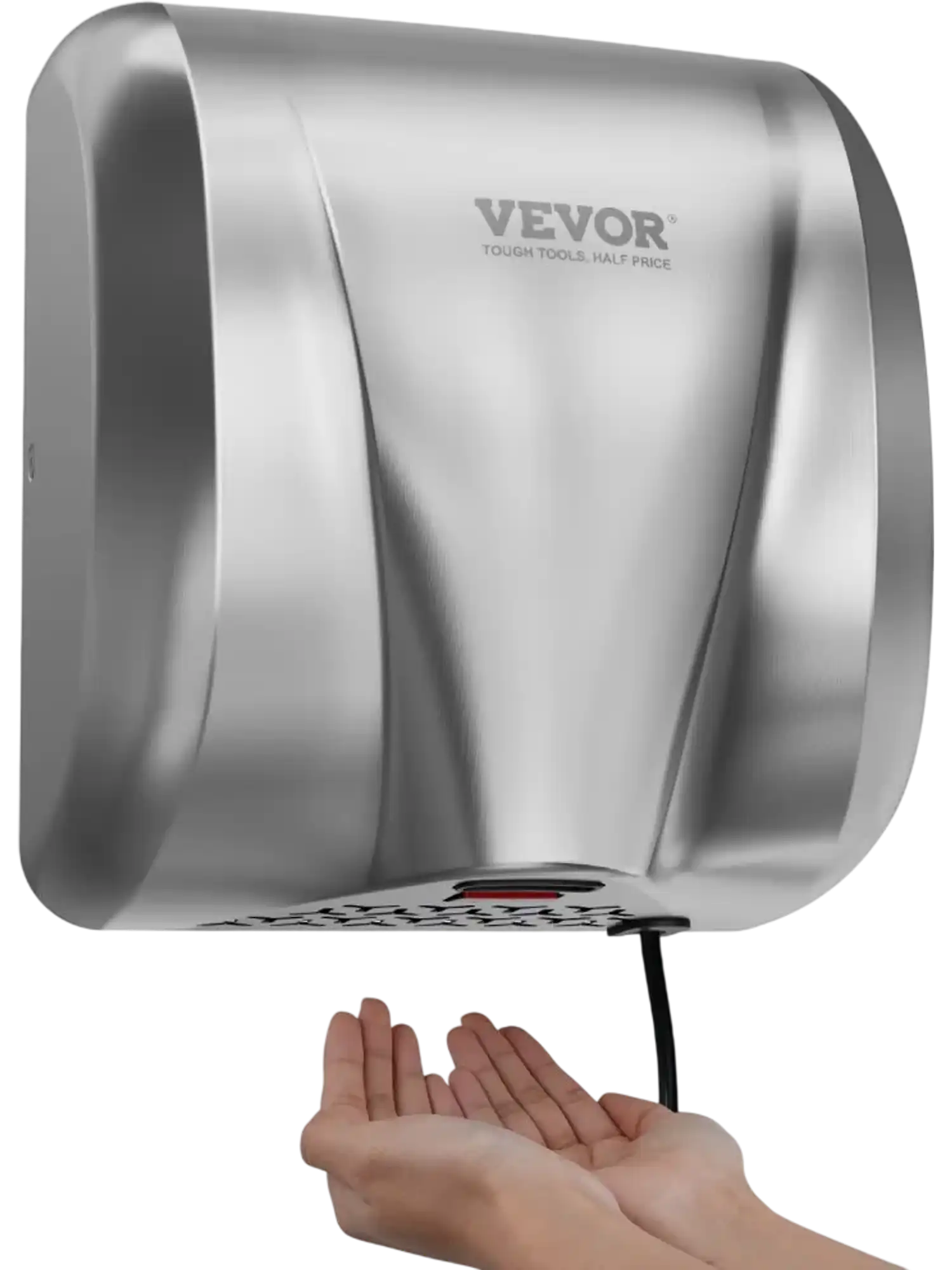 Vevor Hand Dryer Heavy Duty Commercial Automatic Stainless Steel Warm Wind 1300W 120V New