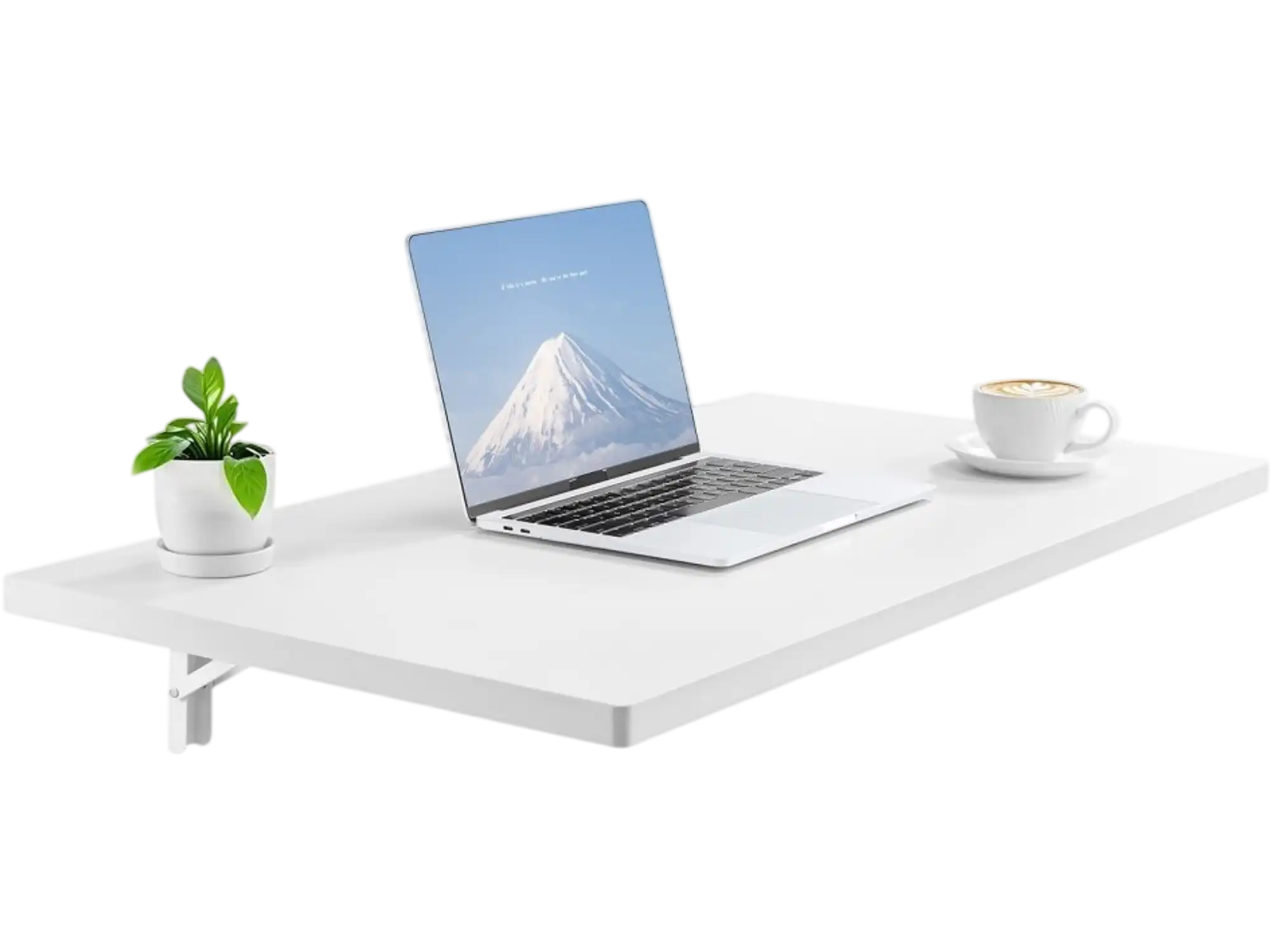 Vevor Wall Mounted Folding Table Space-Saving Drop Leaf Desk White New