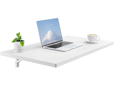 Vevor Wall Mounted Folding Table Space-Saving Drop Leaf Desk White New
