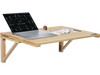 VEVOR Wall Mounted Folding Table, 31.5" x 23.62" Wall Mount Drop Leaf Table, Wooden Floating Desk with Iron Bracket, Fold Down Desk for Small Spaces, Home Office, Dining, Laundry Room, Kitchen, Bar
