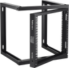 VEVOR 9U Wall Mount Rack, 150 lbs/68.04 kg Max Load Capacity, Open Frame Server Network Rack with Cage Nuts Screws, Carbon Steel 20.9 x 17.7 x 20.5" for 19"/482.6 mm AV & Server IT Equipment, Black