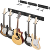 VEVOR 5-Space Guitar Stand, Hold Up to 5 Guitars, Wall-Mounted Multiple Guitars Display Foldable Rack with 270° Rotatable Hooks Aluminum Panels Installation Handle, for Guitar Acoustic Electric Bass