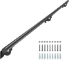 VEVOR Wall Mounted Stair Handrail, 7ft Pipe Staircase Handrail, Black Galvanized Aluminum, 1.26 inch Pipe Diameter, Indoor&Outdoor Staircase Railing,Industrial Hand Rail for Steps,Security Baluster