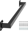 VEVOR Wall Mounted Stair Handrail, 4ft Black Iron Staircase Handrail Indoor, 250lbs Load Capacity, Industrial Railing Hand Rail for Steps, Square Tube for Loft Porch Deck, 2 Sections