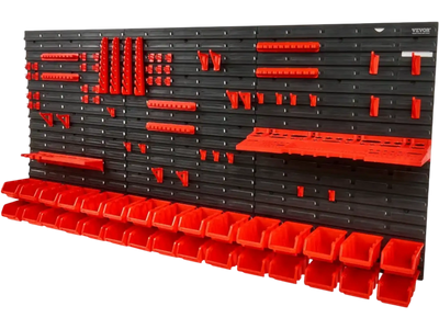 Vevor Storage Bins Wall-Mounted 30-Bin Parts Rack Organizer New