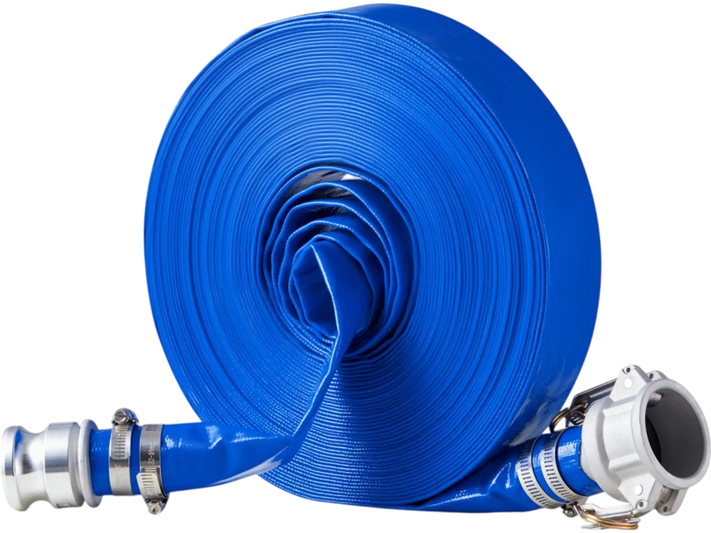 VEVOR Backwash Hose, 1.5 in x 100 ft, Blue High Quality PVC Hose, with Clamps, Camlock, Aluminum Fittings, Fit Various Pumps, for Sewage Treatment, Water Transportation and More Agricultural Purposes