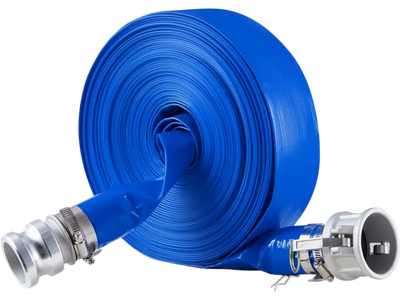 VEVOR Backwash Hose, 2 in x 100 ft, Blue High Quality PVC Hose, with Clamps, Camlock, Aluminum Fittings, Fit Various Pumps, for Sewage Treatment, Water Transportation and More Agricultural Purposes