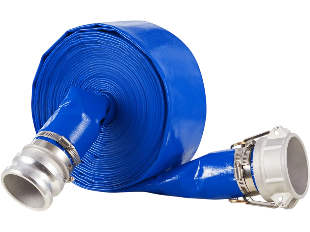 VEVOR Backwash Hose, 3 in x 50 ft, Blue High Quality PVC Hose, with Clamps, Camlock, Aluminum Fittings, Fit Various Pumps, for Sewage Treatment, Water Transportation and More Agricultural Purposes