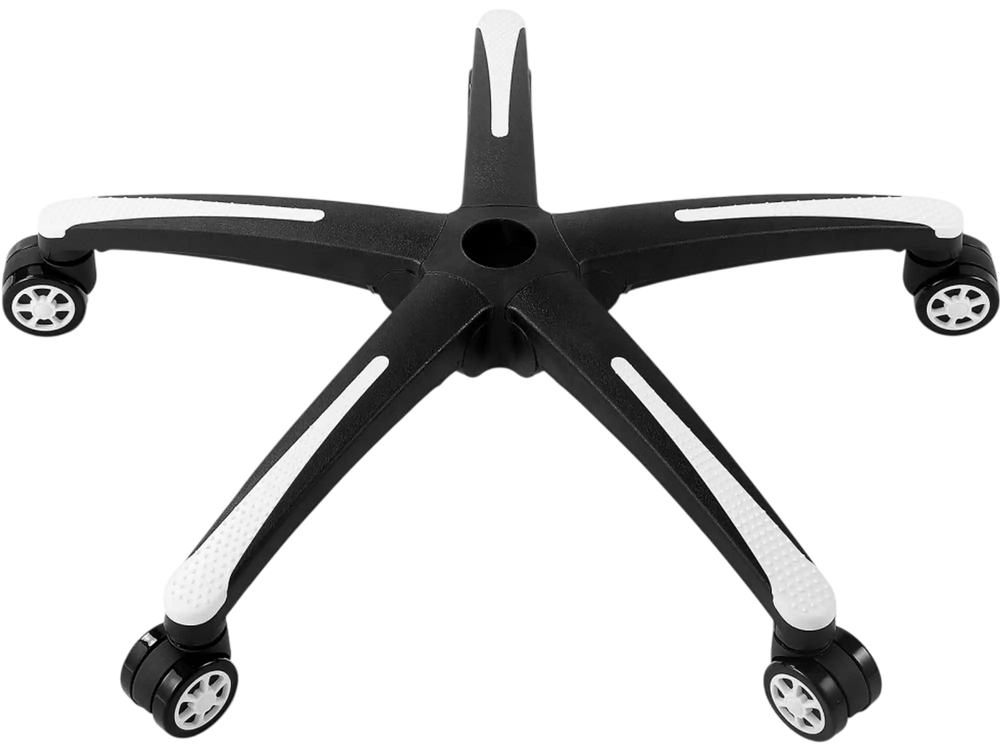 VEVOR Office Chair Base Replacement, 28", 2500 lbs Static Load, Heavy Duty Universal Computer Desk Chair Stool Base Part with 5 Casters and Reinforced Legs, Desk Chair Base Replacement, Black + White