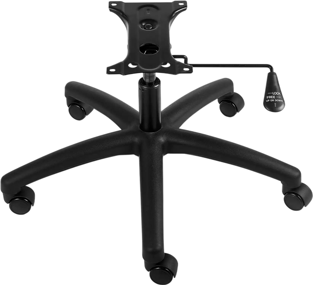 VEVOR Office Chair Base Replacement, 28", 2500 lbs Static Load, Heavy Duty Universal Computer Desk Chair Stool Base Part with 5 Casters, Gas Cylinder & Seat Plate, Desk Chair Base Replacement, Black