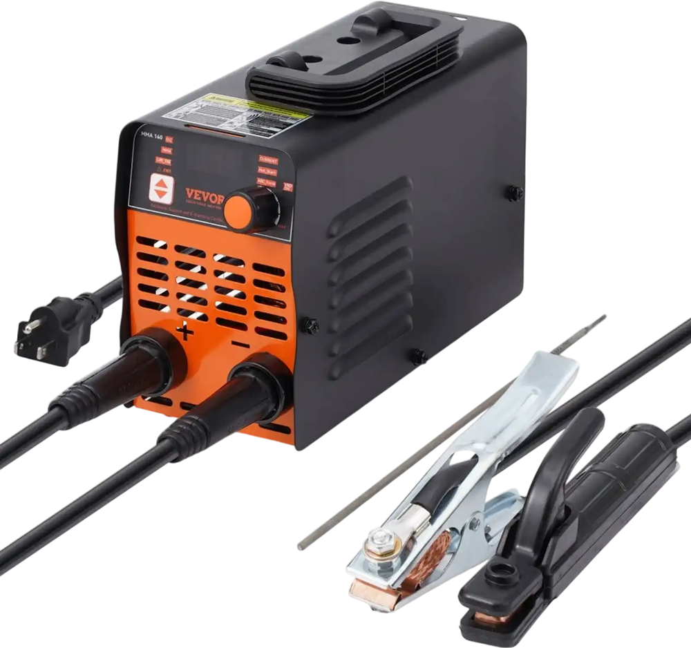 VEVOR Stick Welder, 140A ARC/Lift TIG 2-IN-1 Welding Machine with IGBT Inverter 110V Portable MMA Welder Machine with Hot Start, Arc force and Anti-Stick