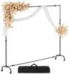 VEVOR Backdrop Stand with Wheels, 7 x 10 ft Adjustable Photo Backdrop Stand Kit, Moveable Background Backdrop Stand, Heavy Duty Projector Screen Stand, for Wedding, Photo Studio & Party