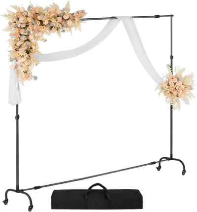 Vevor Backdrop Stand 7' x 10' Adjustable Rolling Photo Background Kit New