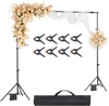 VEVOR Backdrop Stand, 7 x 10 ft Adjustable Photo Backdrop Stand Kit, Portable Background Backdrop Stand with 3 Crossbars, Heavy Duty Projector Screen Stand, for Wedding, Photo Video Studio & Party