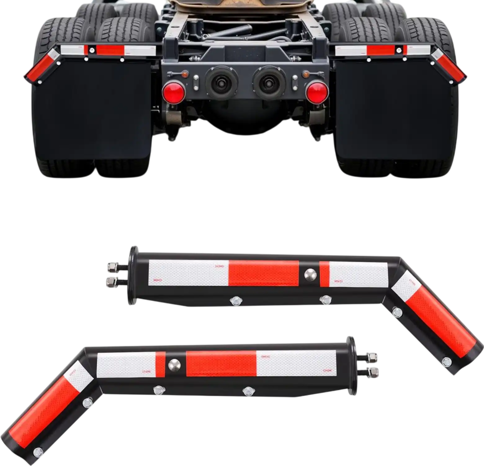 Vevor Mud Flap Hangers Angled Spring Loaded Semi Truck Set 1-1/8