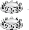 VEVOR Front Axle Wheel Covers, Dome Axle Cover for Semi Truck, ABS Electroplate Rust-Resistant Lug Nut Covers, Universal Fit, Installation Tool Included, Complete Axle Cover Combo Kit