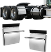 VEVOR Stainless Steel Quarter Fenders for Semi Trucks, 24" x 24" Semi Truck Fenders with Tube Bracket and Mounting Hardware, 1 Pair Right & Left Quarter Fender Set, Fit for Freightliner, Peterbilt