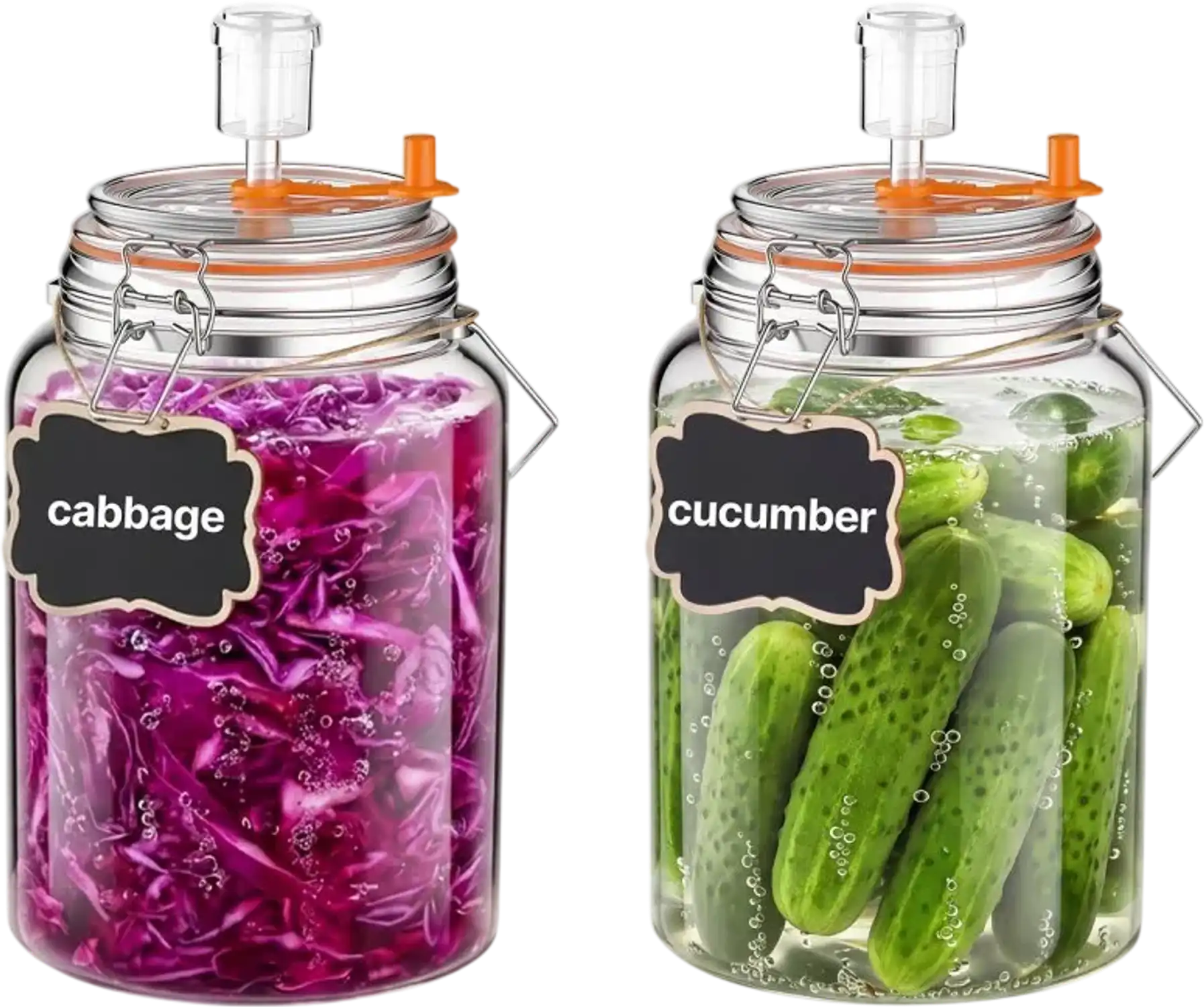 Vevor Fermentation Jar 1 Gallon Wide Mouth Glass Container Kit 2-Pack New