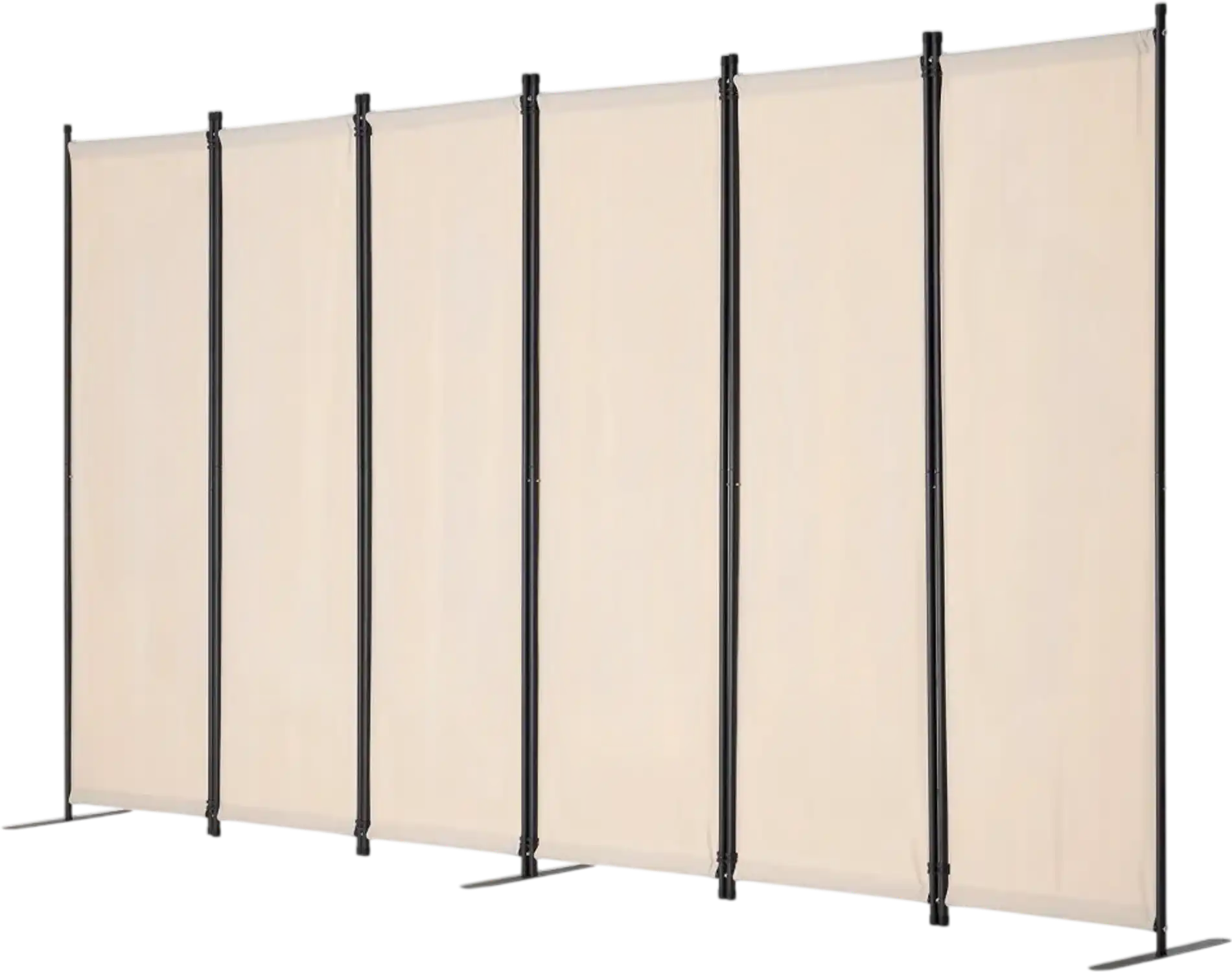 Vevor Room Divider 6-Panel Folding Privacy Screen Beige New