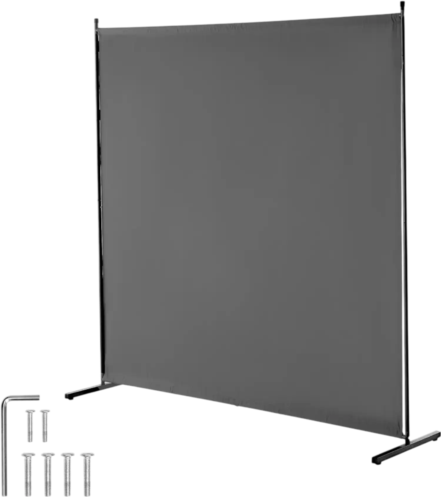 Vevor Room Divider 6' Freestanding Single Panel Privacy Screen Gray New