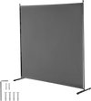 VEVOR Room Divider, Single Panel Room Divider, 6FT Privacy Screen Indoor, Partition Divider for Room Separation, Freestanding Room Divider Panel for Office, Bedroom, Grey