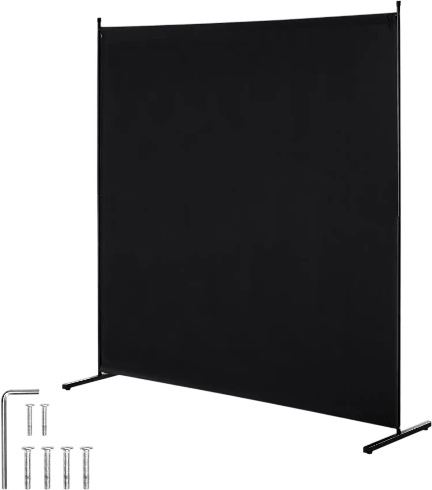 Vevor Room Divider 6' Single Panel Fabric Privacy Screen Black New