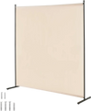 VEVOR Room Divider, Single Panel Room Divider, 6FT Privacy Screen Indoor, Partition Divider for Room Separation, Freestanding Room Divider Panel for Office, Bedroom, Beige