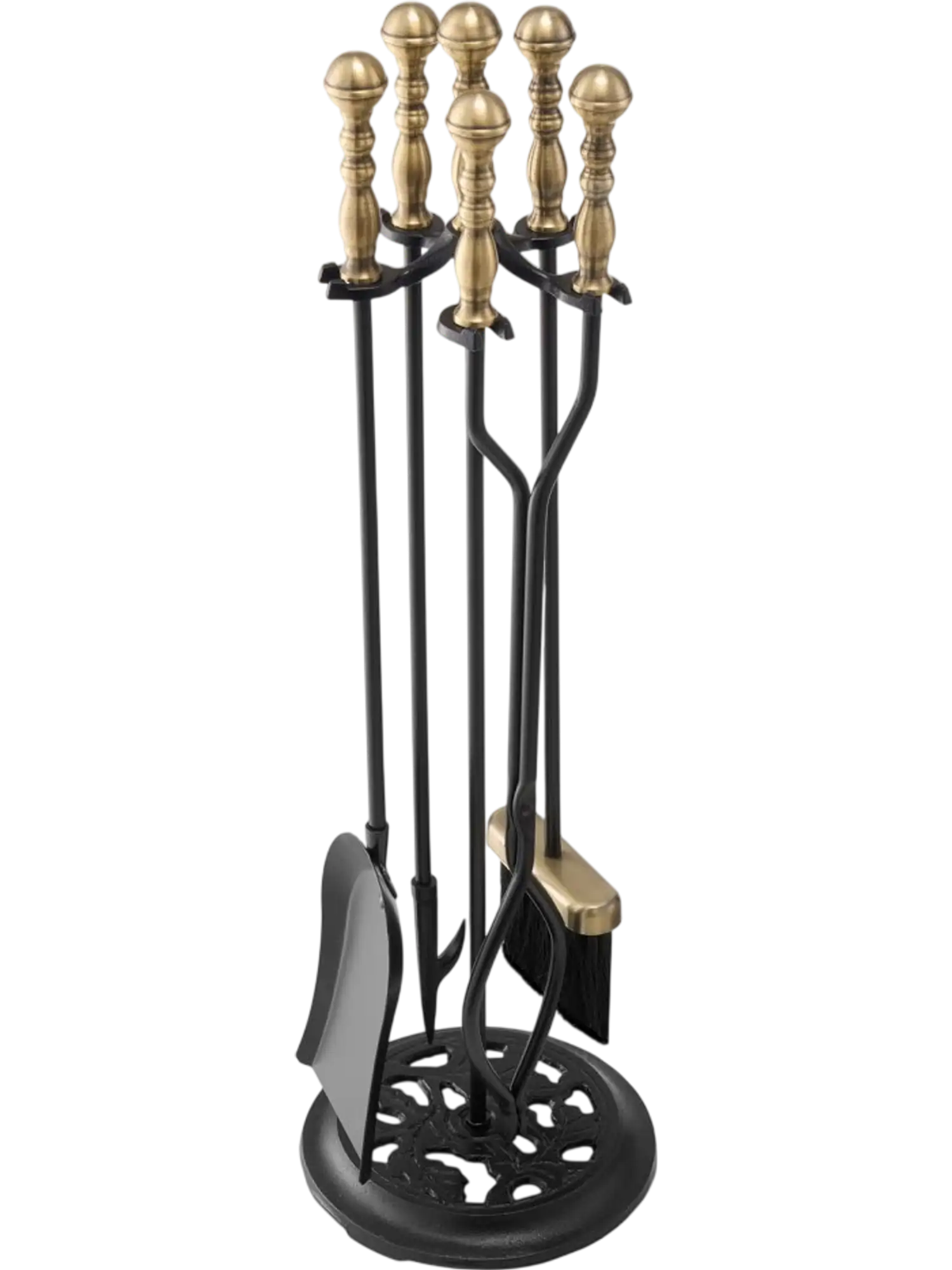 Vevor Fireplace Tool Set 5-Piece Indoor Outdoor Black Brass New