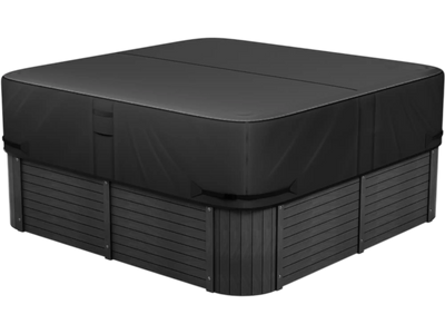 VEVOR Outdoor Hot Tub Cover, 85 x 85 x 20 Inch Weatherproof and Waterproof Hot Tub Cover Protector, 600D Heavy Duty Oxford Fabric and 950N Tearing Strength, Square Spa Covers for Hottub, Black