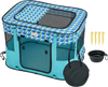 VEVOR Foldable Pet Playpen, 32'' x 24'' x 22'' Portable Dog Playpen, Crate Kennel for Puppy, Dog, Cat, Waterproof 600D Oxford Cloth, Removable Zipper, for Indoor Outdoor Travel Camping (Rectangle, S)