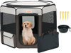 VEVOR Foldable Pet Playpen, 36 inch Portable Dog Playpen, Crate Kennel for Puppy, Dog, Cat, Premium Waterproof 600D Oxford Cloth, Removable Zipper, for Indoor Outdoor Travel Camping Use (Octagon, M)