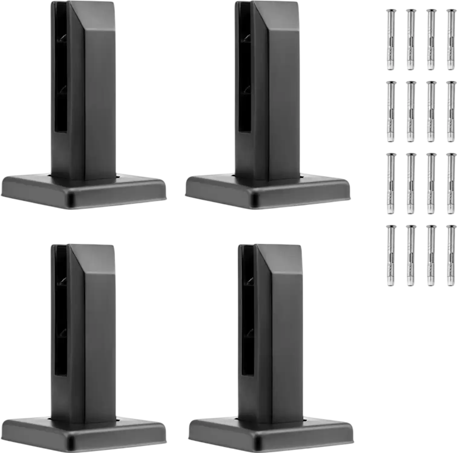 Vevor Glass Clamp Square Glass Railing Bracket 4-Pc for 0.31