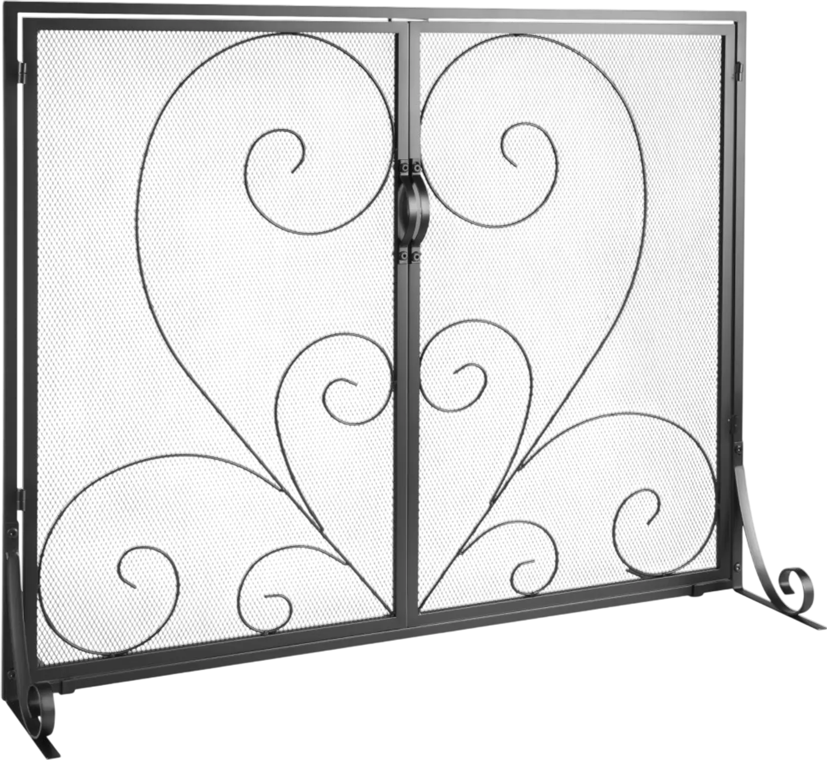 Vevor Fireplace Screen Vintage Iron Mesh Spark Guard Cover 39