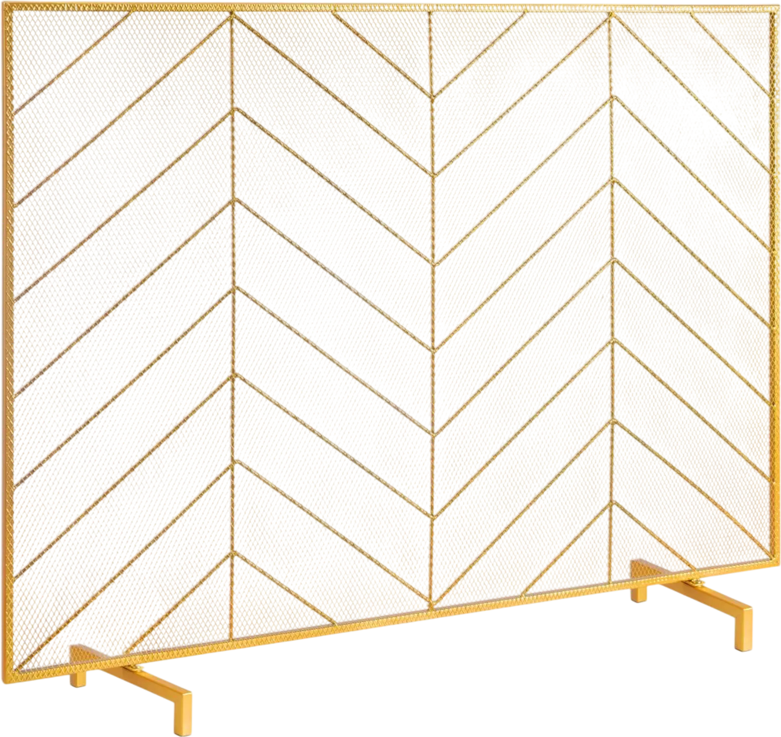 Vevor Fireplace Screen Single Panel Iron Mesh Spark Guard Cover 38.6