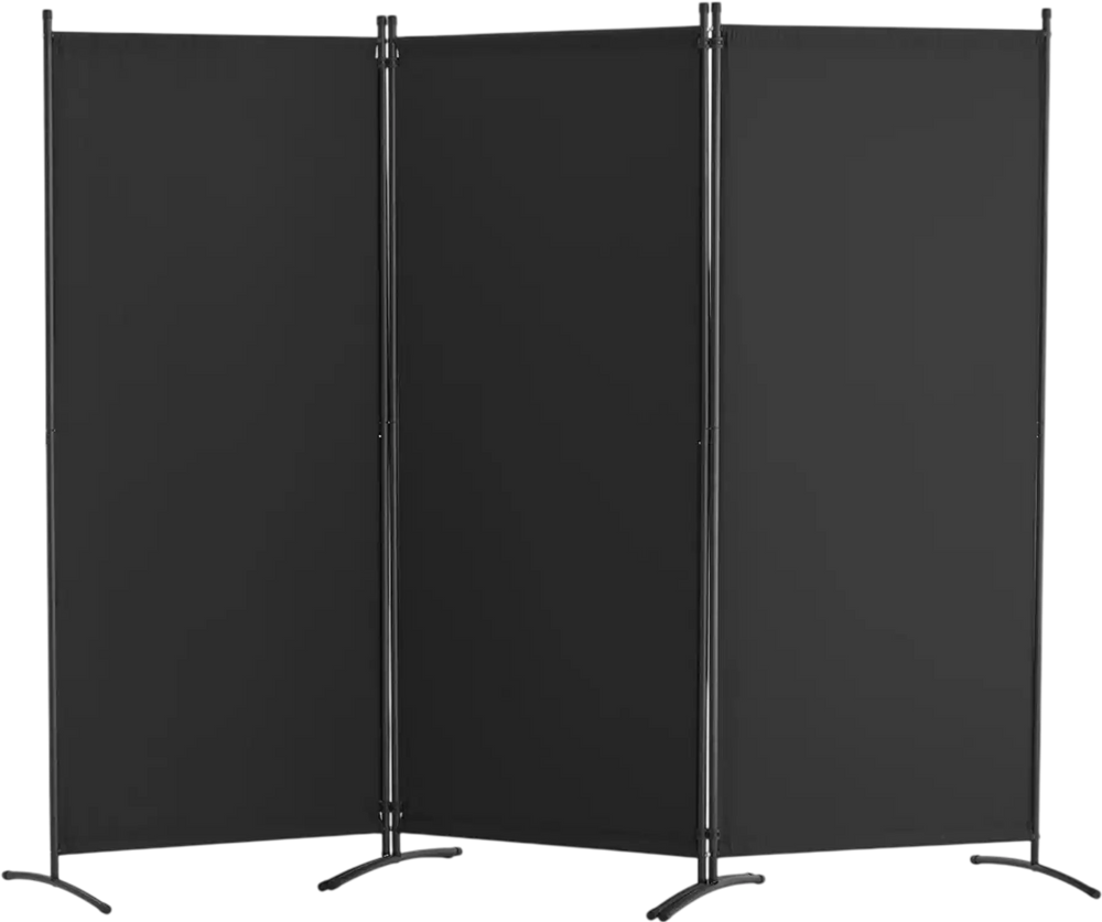 VEVOR Room Divider, 3 Panel Room Dividers and Folding Privacy Screens, Fabric Partition Room Dividers for Office, Bedroom, Dining Room, Study, Freestanding, Black