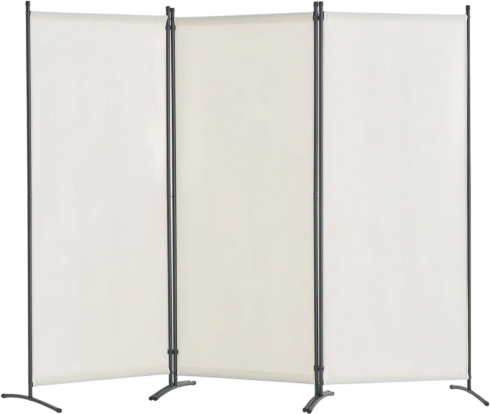 VEVOR Room Divider, 3 Panel Room Dividers and Folding Privacy Screens , Fabric Partition Room Dividers for Office, Bedroom, Dining Room, Study, Freestanding, White