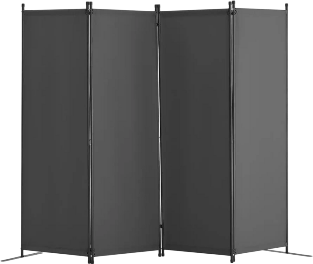 VEVOR Room Divider,  4 Panel Room Dividers and Folding Privacy Screens, Fabric Partition Room Dividers for Office, Bedroom, Dining Room, Study, Freestanding, Light Gray