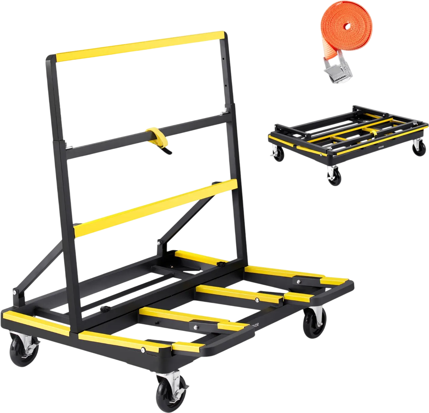 Vevor Drywall Cart Dolly 1800 lb. Capacity Foldable Expandable Deck New