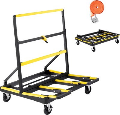 Vevor Drywall Cart Dolly 1800 lb. Capacity Foldable Expandable Deck New
