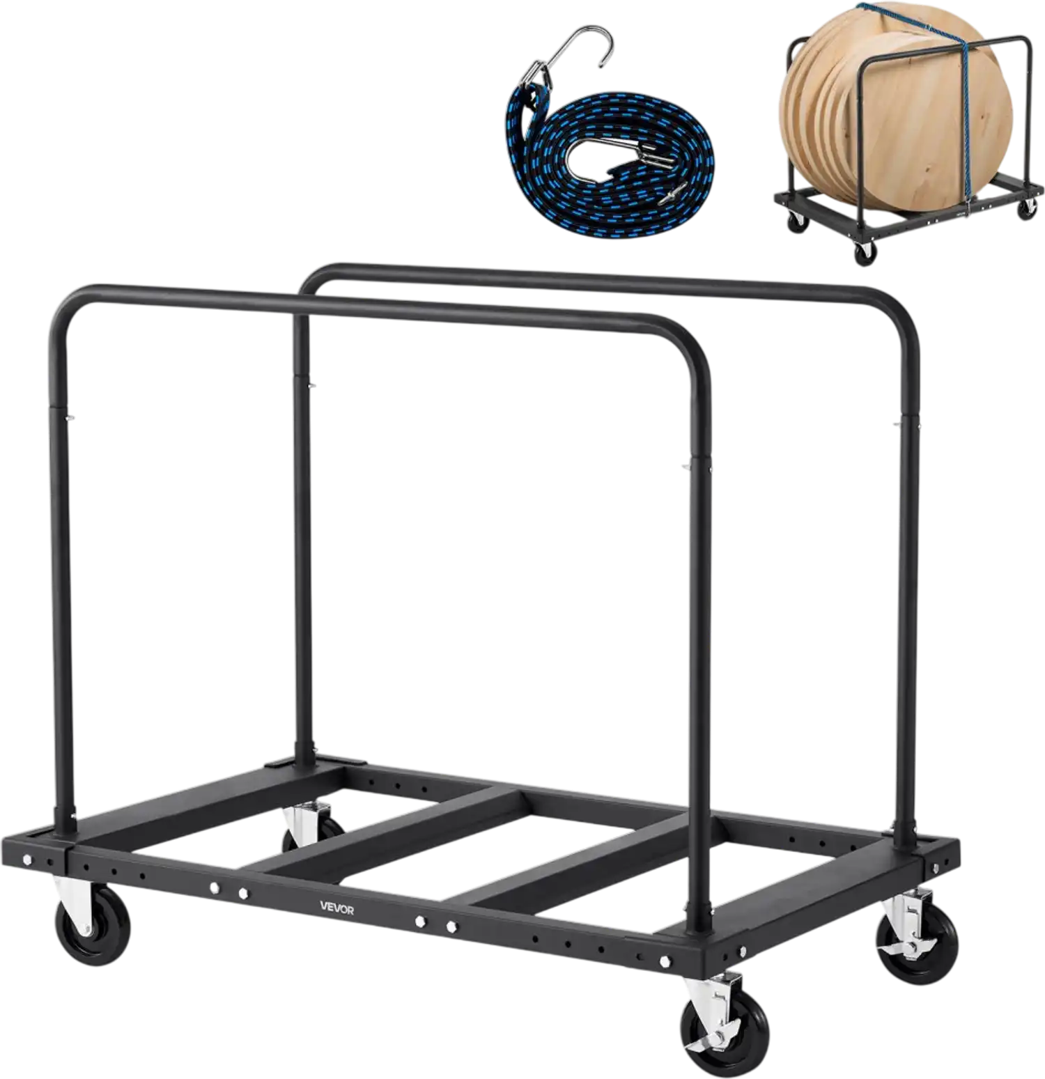 Vevor Panel Truck Drywall Cart Dolly 1800 lbs Steel with 5
