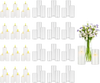 VEVOR Pillar Candles and Glass Vases Set 72 Pcs, Clear Cylinder Hurricane Candle Holders for Wedding Centerpieces, Tall Vase for Table Decor, Wedding Party, Thanksgiving,White (2.56" x 4.7",5.9",7.9")