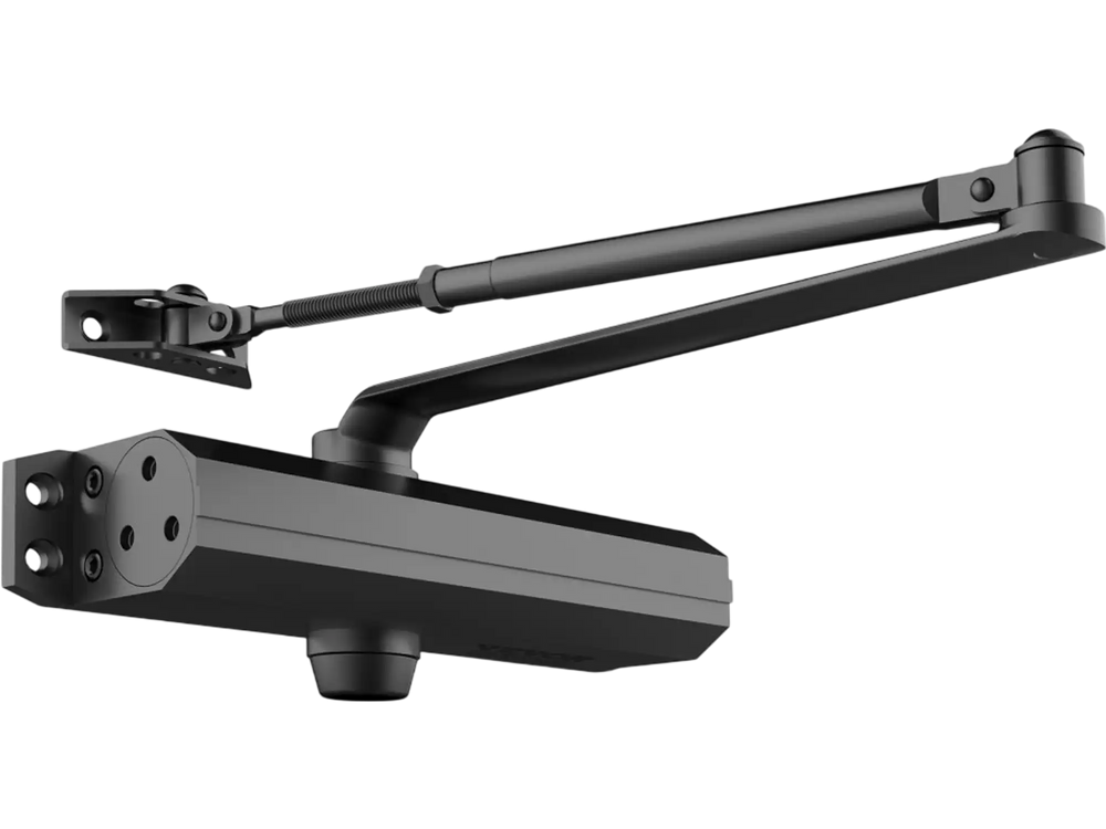 VEVOR Door Closer, Automatic Door Closer Commercial or Residential Use for Door Weights 330 Lbs, Adjustable Size Hydraulic Buffer Door Closers Heavy Duty Cast Aluminum Body, Easy Install, Black