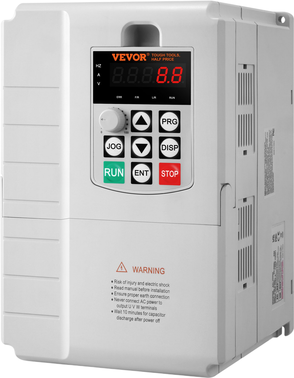 VEVOR VFD 7.5KW, 34A, 10HP Variable Frequency Drive for 3-Phase Motor Speed Control