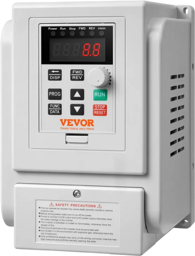 Vevor Variable Frequency Drive 5HP 4KW 18A 1 Phase 220V-240V Input to 3 Phase 220V-240V Output New