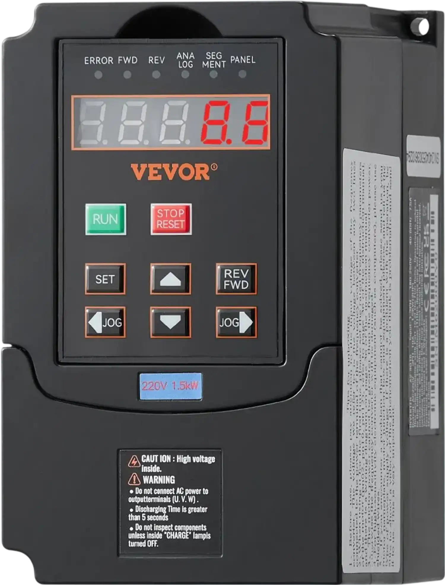Vevor Variable Frequency Drive 2HP 1.5KW 220V CNC Spindle Motor Speed Control New