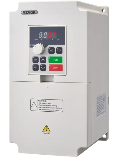 VEVOR Variable Frequency Drive, AC 220V Input 4KW Variable Frequency CNC Drive Inverter Converter, VFD 5.5HP 1 or 3 Phase Input, 3 Phase Output, CNC Motor Inverter Converter for Motor Speed Control